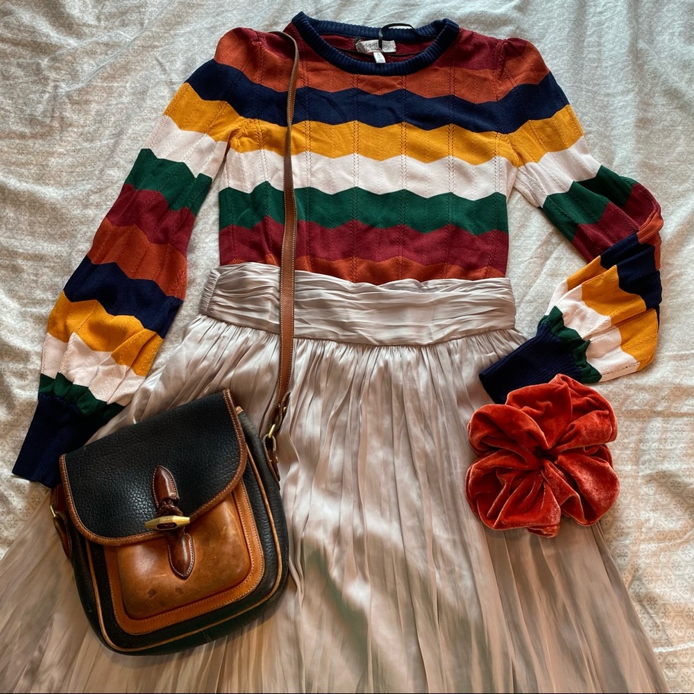 Point Sur Silver Crinkled Maxi Skirt